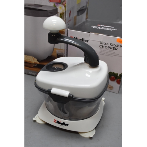 603 - Morphy Richards Homebake Bread Maker, and a Mueller Ultra Kitchen Chopper