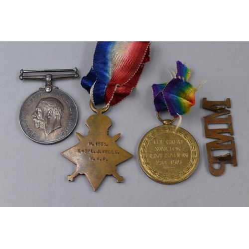 48 - Three Medals and a Sleeve Military Mounted Police Badge