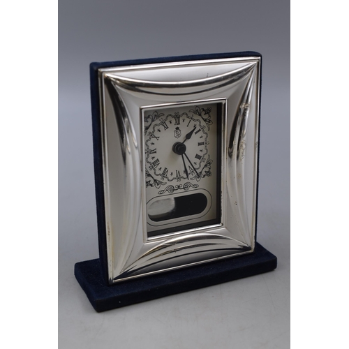 14 - Silver 850 Pendulum Mantle Clock (Working)