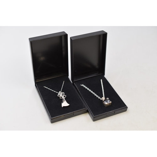 17 - Two Silver 925 Necklace Pendants Complete with Presentation Boxes