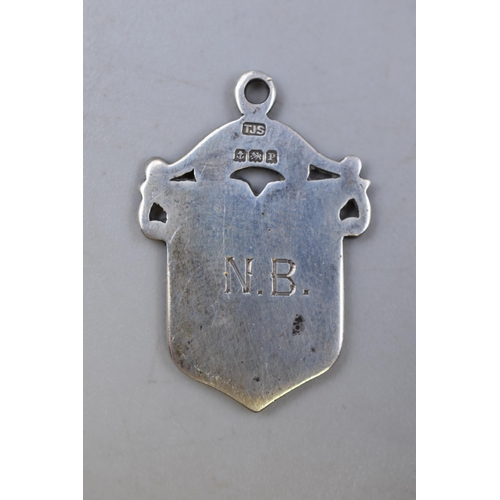 30 - Hallmarked Birmingham Silver Fob / Medal