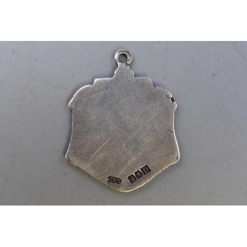 31 - Hallmarked Dublin Silver Fob / Medal