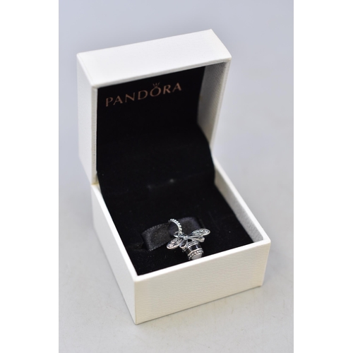 43 - A Pandora Queen Bee 925. Silver Charm, In Presentation Box