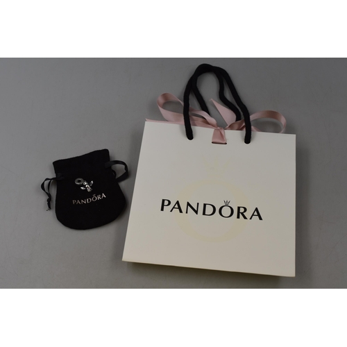 48 - A Pandora x Harry Potter 925. Silver Hedwig Charm, With Gift Bag and Pouch