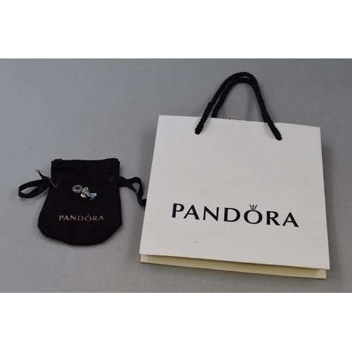 50 - A Pandora x Disney Mulan 'Be Strong and Be Yourself' 925. Silver Charm, With Gift Bag and Pouch