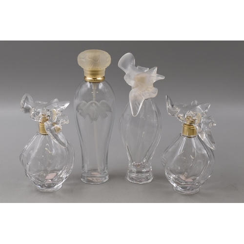 138 - Four L'Air Du Temps Lalique Inspired Perfume Bottles