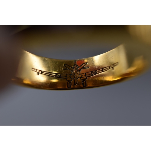 69 - Limited Edition 'Battle of Britain' 75th Anniversary Commemorative Finger Ring By Bradford Gold Exch... 