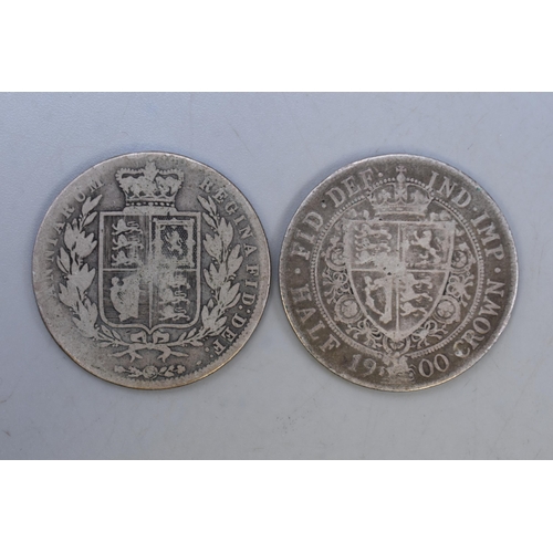 147 - Two Victorian Silver Half Crowns (1875 and 1900)