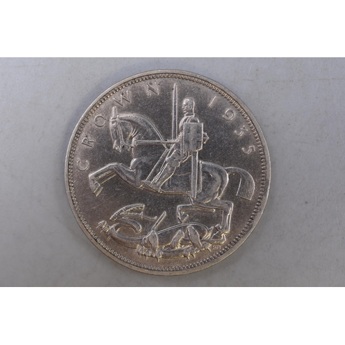 153 - George V 1935 Silver Rocking Horse Crown