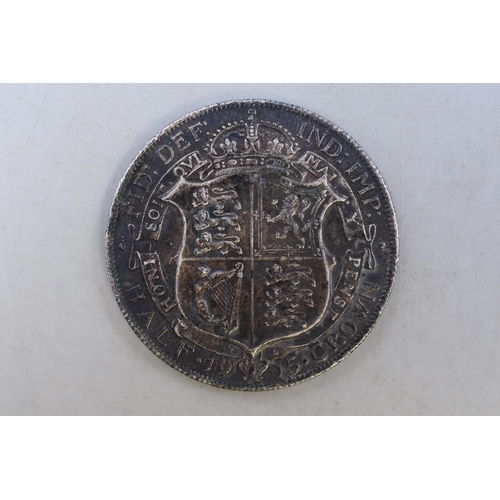 158 - George V 1915 Silver Half Crown