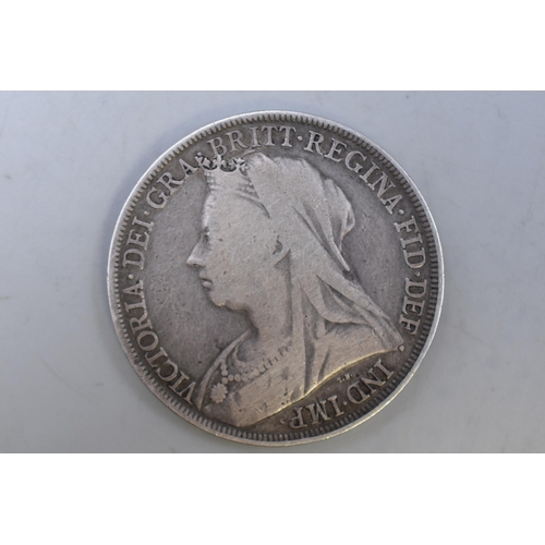 165 - An 1895 Victorian Silver Crown