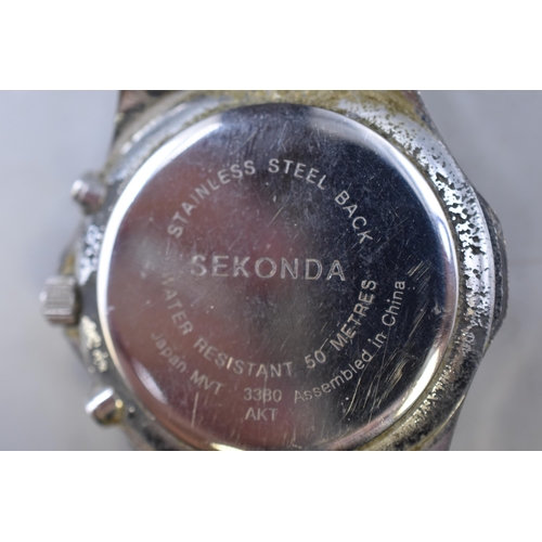 93 - Sekonda 50mtr Gents Chronograph Watch (Working)