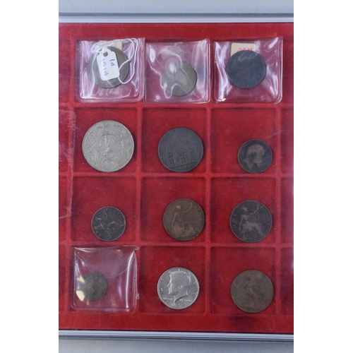 166 - Selection of Various Vintage British Copper Coinage To Include 1812 Hull Lead Works Token, 1977 Silv... 