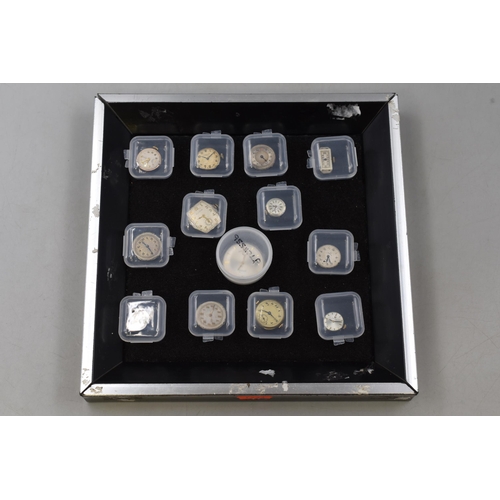 97 - Selection of 13 Mechanical Watch Head Movements including Tudor, Longines, Omega, Tissot and More (A... 