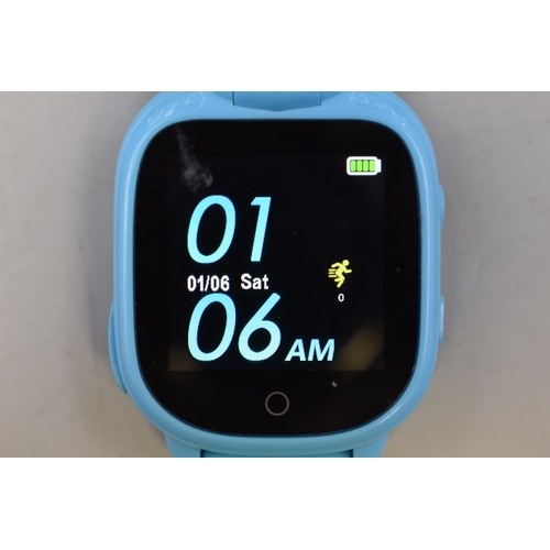 114 - Prograce H2 Childs Smart Watch, With USB Charger. Powers On When Tested