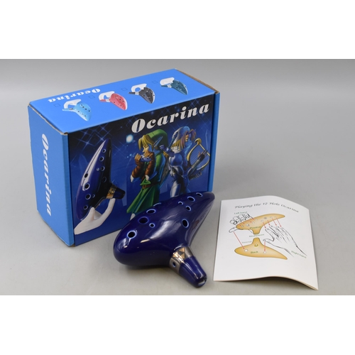 Ocarina 12 Hole Musical Instrument Complete with Box and Booklet