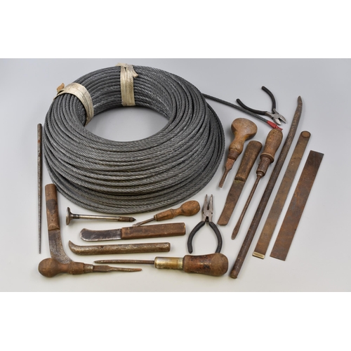 Various Tools Including Screwdrivers and More with A Spool of ...