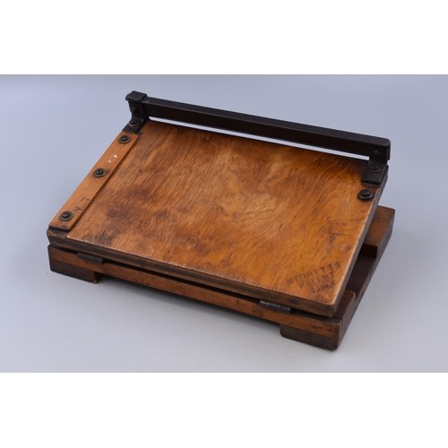 Antique Merretts Wooden Push Down Photographic Guillotine (10")