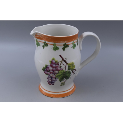 A Portmeirion Alfresco Pomona Ceramic Jug, Approx 19cm Tall