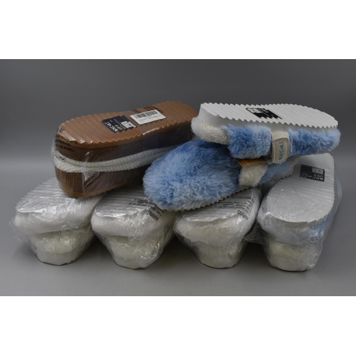 Six Pair of ONCAI Fluffy Slippers
