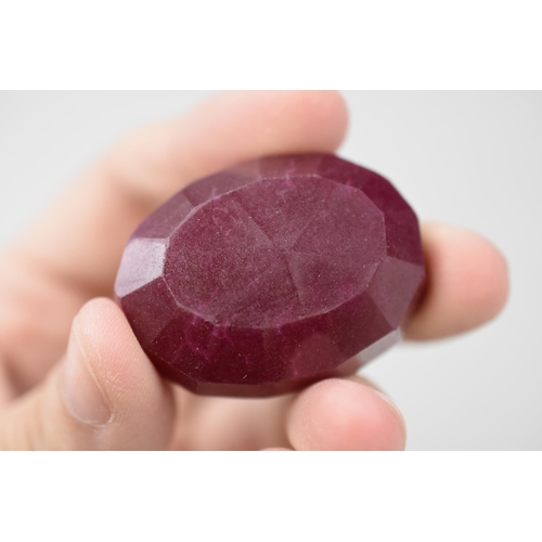 9 - Large Faceted Cut Ruby Gem Stone (Weight 42.56 grams)