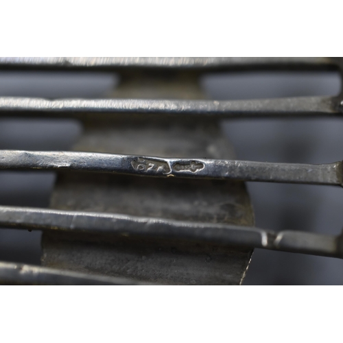 10 - A Hallmarked 835 Dutch Silver Miniature Fish Trivet Pendant, Approx 7cm Long