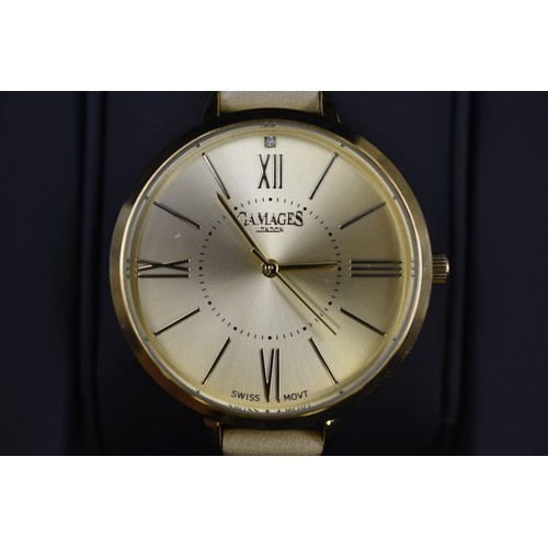 101 - New Gamages of London Quartz Watch Complete with Presentation Case and Paperwork