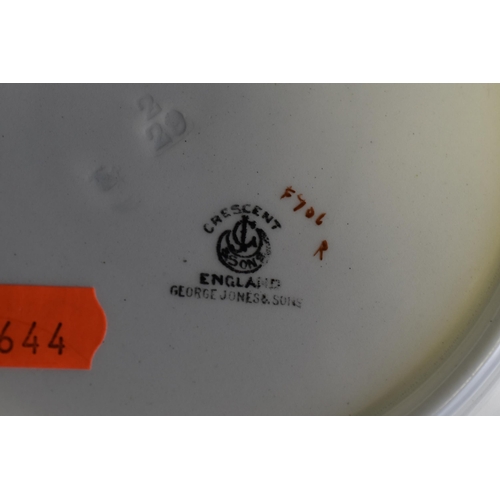 148 - George Jones Crescent Lustre Ware Plate and a Modernist Vase