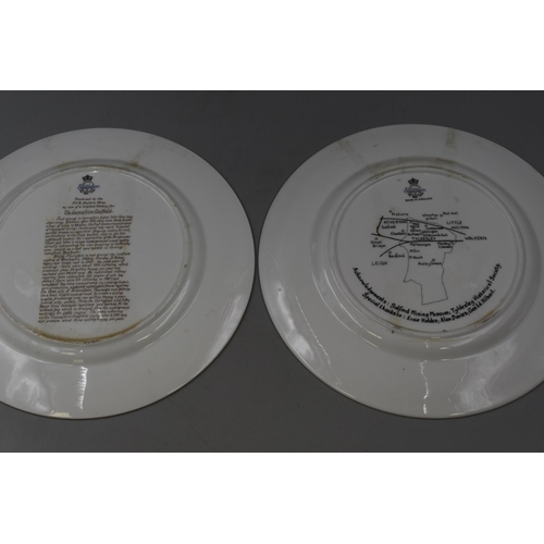 323 - Two Edwardian Colliery Collectors Plates, Includes Mosley Common and Lancashire Coalfield