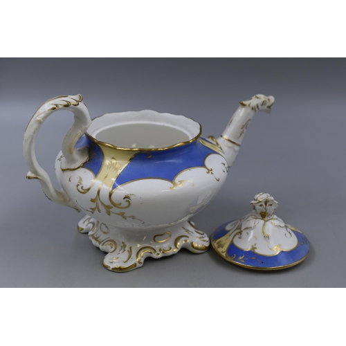 385 - H & R Daniel Victorian Teapot with Dragons Head Mouth (Hair Line Cracks)