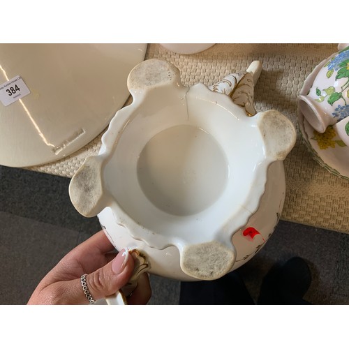 385 - H & R Daniel Victorian Teapot with Dragons Head Mouth (Hair Line Cracks)