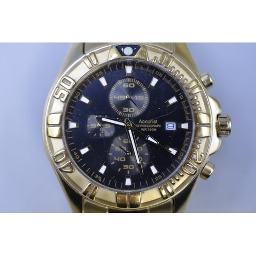58 - Accurist WR100M Gents Chronograph Watch (Working