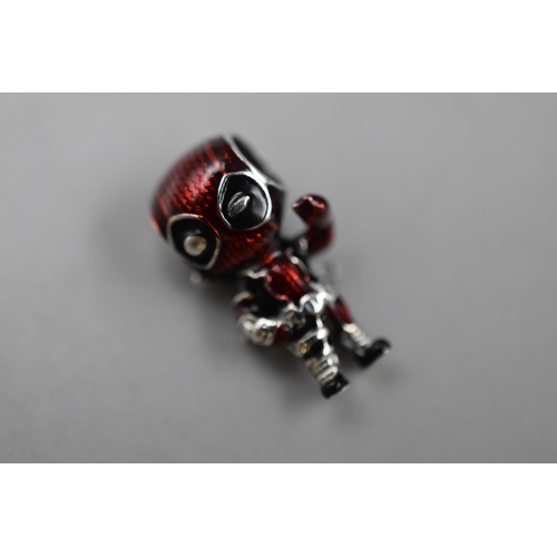 37 - Silver Pandora Disney Marvel Avengers Deadpool Charm in Original Gift Pouch