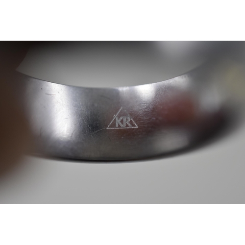 5 - Titanium Stoned Ring (Size T) Complete with Presentation Box