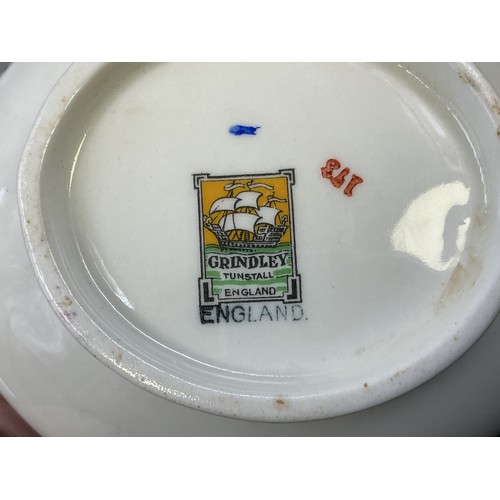 345 - A Twenty-Three Piece Grindley Balmoral Pattern Art Deco Style Dinner Service - Include Two Lidded Tu... 