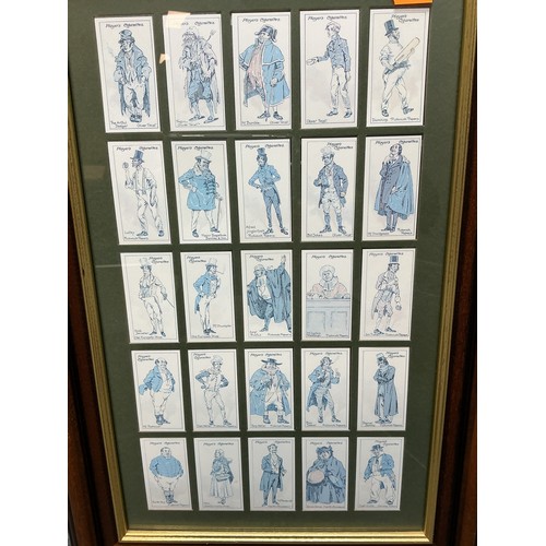 365 - A Framed and Glazed Set of 50 Players Characters From Dickens Cigarette Cards, All Approx 51 cm x 35... 