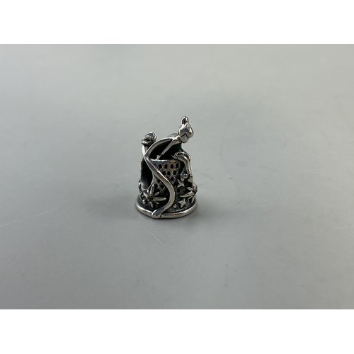 47 - Pandora Silver 925 ALE Disney Tinkerbell Celestial Thimble Charm in Gift Pouch