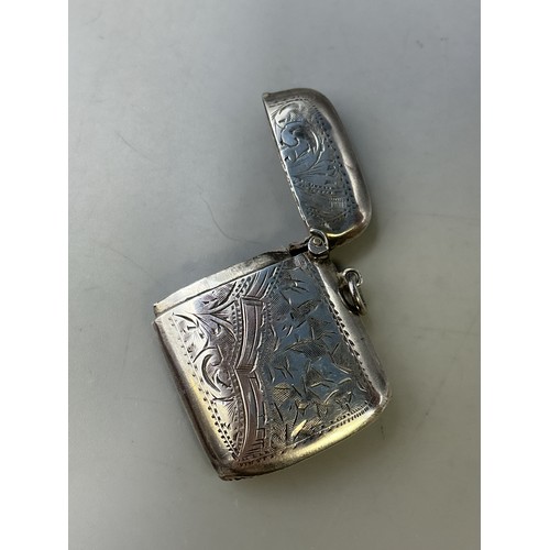10 - Hallmarked Birmingham Silver Vesta Case