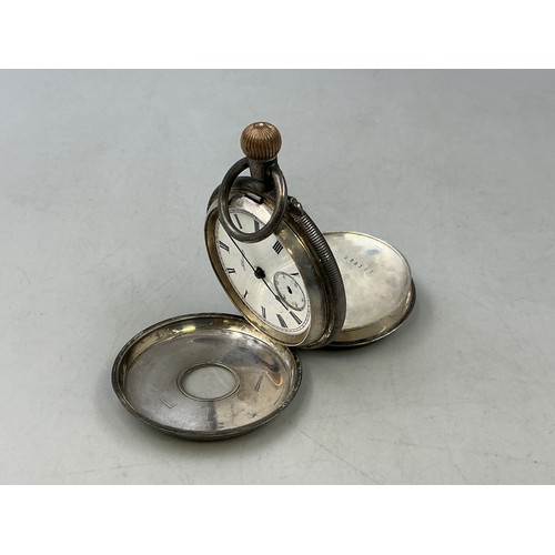 14 - A 935. Continental Silver Cased Half Hunter 'Illinois' Pocket Watch. Mechanism in Working Order, Nee... 