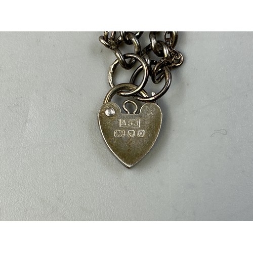 15 - Hallmarked London Silver Bracelet with Padlock Clasp