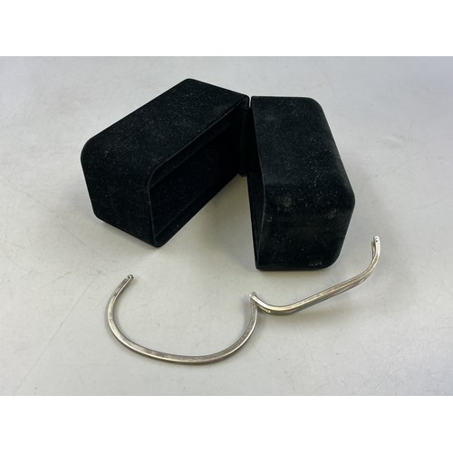22 - Mexican Silver Paua Shell Inlaid Bracelet with Presentation Box