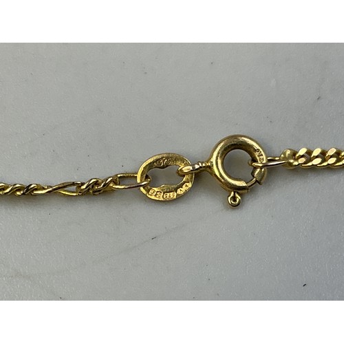 23 - Gold 375 (9ct) Bracelet with Key Charm
