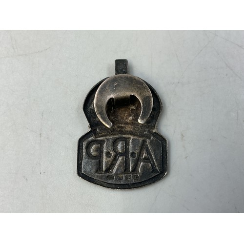 28 - Hallmarked Sheffield Silver ARP Badge 4cm