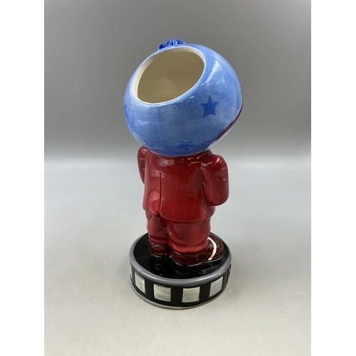 268 - Planet Hollywood Mr Man Globe Head Ceramic Figure (28cm)