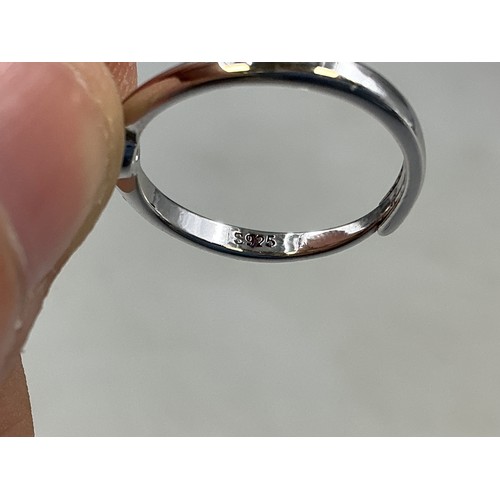 12 - Silver 925 Moissanite Solitaire Ring Size M