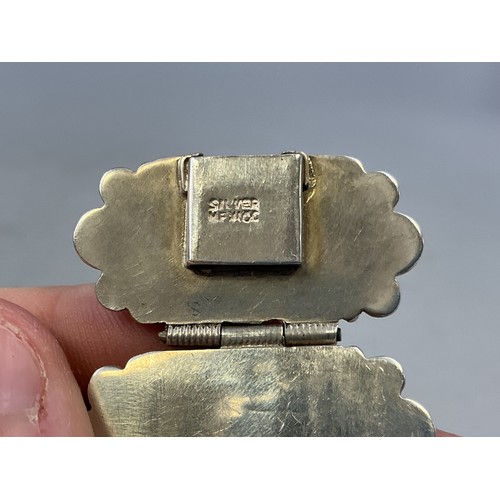 17 - A Vintage Mexico Silver Ten Panel Aztec Style Mask Bracelet, Approx 74g