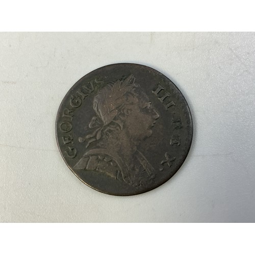 154 - A Rare 1773 George III Halfpenny