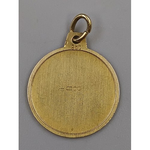 2 - Hallmarked 375 Gold Aries Pendant