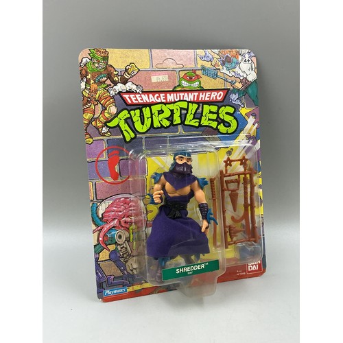 Teenage Mutant Ninja Turtles - Carded, Unpunched, Playmates Bandai 'Shredder' Figure, Original 'Hampsons Price Sticker to Card
