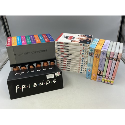Friends Complete DVD Box Set, With Full Set of Gilmore Girls DVDs (Seasons 1-7), And Set of The Bang Theory DVDs (Seasons 1-12, Missing One Season 3 DVD)